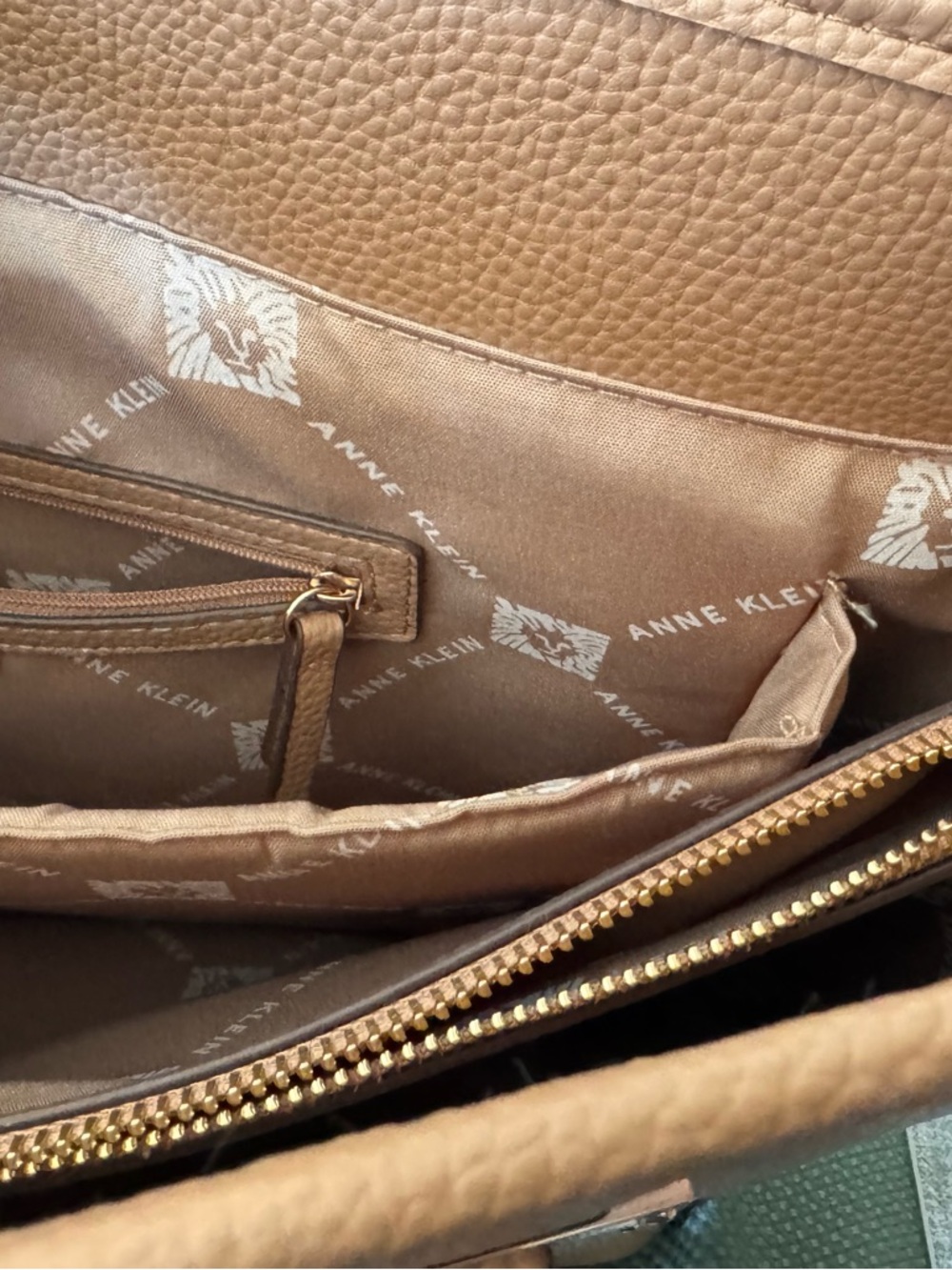 Anne Klein Nude-Beige Structured Work large Tote - Picture 13 of 16